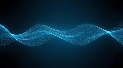 Blue glowing new technology in deep space 