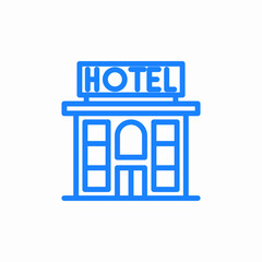 hotel building sign icon sign vector