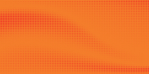 Dots halftone orange color pattern gradient texture with technology digital background. Dots pop art comics with summer background.
