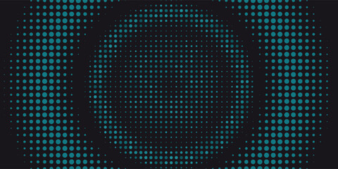 Abstract Light Dots Background - Blue Circle Wave Display LED Defocused