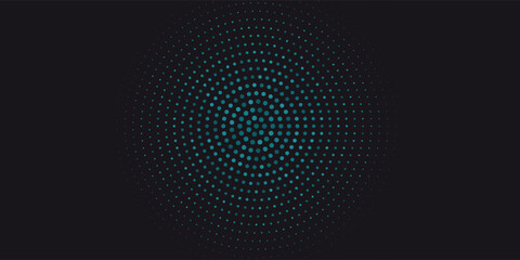 Abstract Light Dots Background - Blue Circle Wave Display LED Defocused