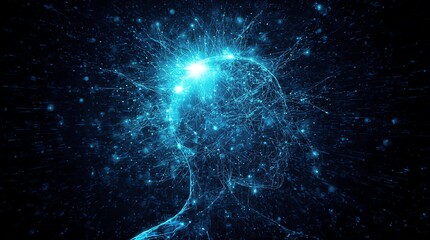 Artificial intelligence and network concept 