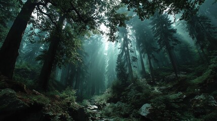 sunlight coming through the trees