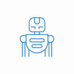 minimalist robot  icon sign vector