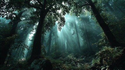 sunlight coming through the trees