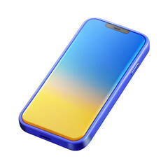 3D Smartphone Icon isolated on transparent background Remove png