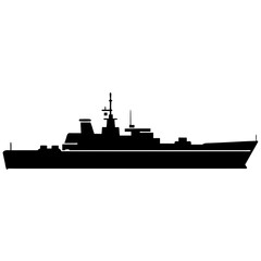 military ship silhouette