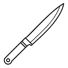 Minimalist Knife Outline Vector