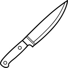 Minimalist Knife Outline Vector