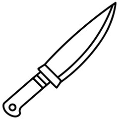 Minimalist Knife Outline Vector