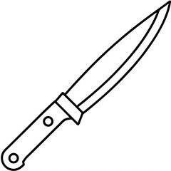 Minimalist Knife Outline Vector