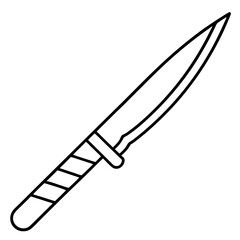 Minimalist Knife Outline Vector