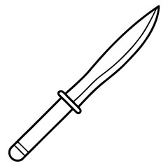 Minimalist Knife Outline Vector
