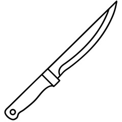Minimalist Knife Outline Vector