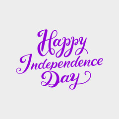 Happy Independence Day Typography Design – Elegant Calligraphy Text for National Celebrations