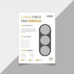 Corporate business flyer design and digital marketing agency brochure cover template with photo Free Vector