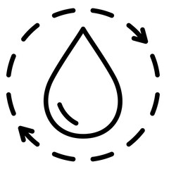 Obraz premium Water Reuse Cycle Icon Element For Design 