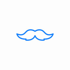 Obraz premium moustache man icon sign vector