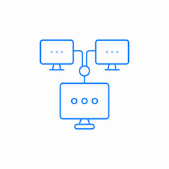 network computer terminal icon sign vector