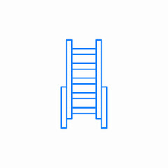 portable ladder icon sign vector