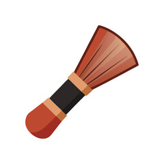 Fototapeta premium Kabuki Brush Vector Illustration on White Background