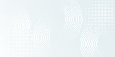 Obraz premium White abstract background. Modern circle lines pattern. Minimal geometric design art