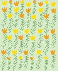 seamless patterns set with various wild meadow flowers. Сolourful cute floral summer backgrounds. Lovely design for wrapping, textile, cover, print, banner, greeting card, label, wallpaper. vector art