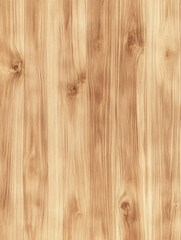 Close-up of natural light brown wooden surface with detailed grain texture and smooth finish
