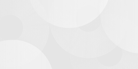 Abstract white glowing geometric lines on gray background. Modern shiny blue circle lines pattern. Futuristic technology art good