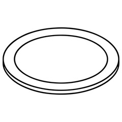Minimal Plate Outline Vector
