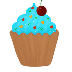 cupcake with cherry