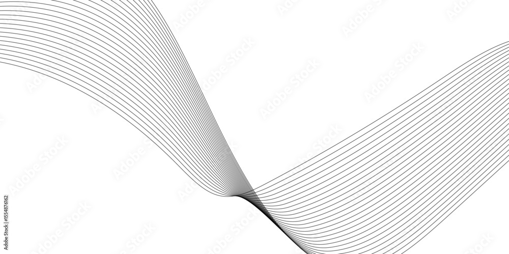 Poster abstract wave line business background. thin line wavy abstract vector background. curve wave seamle