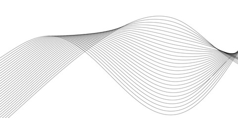 Fototapeta premium Abstract wave line business background. Thin line wavy abstract vector background. Curve wave seamless pattern. Wavy sound and curve line background.