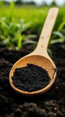Dark Brown Loamy Soil Texture with Mixed Pebbles and Sticks in a Wooden Setting Ideal for Various Gardening Applications