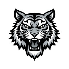 Fototapeta premium illustrasion tiger head mascot simple logo