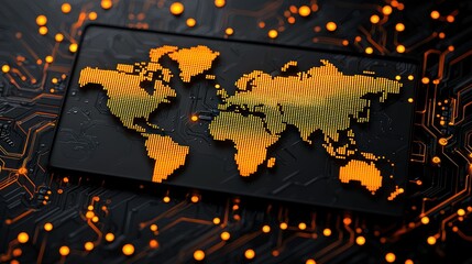 Pixelated map on circuit board