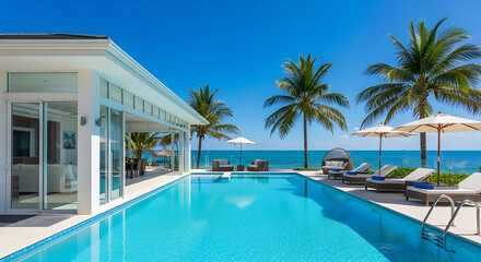 Fototapeta premium Dream Vacation: Private Resort with Stunning Sea View