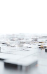 Abstract crystal structures on clear surface