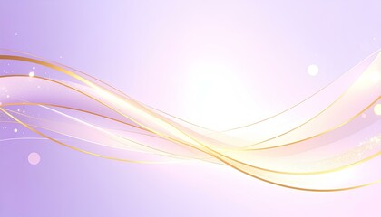 luxurious abstract golden shimmering waves on purple background