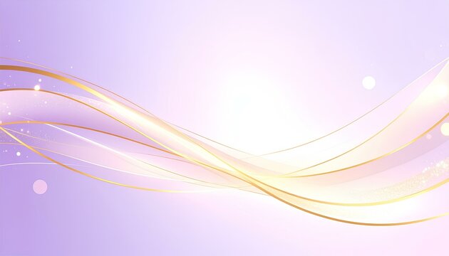 luxurious abstract golden shimmering waves on purple background