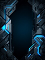 Futuristic technology with vibrant blue accents