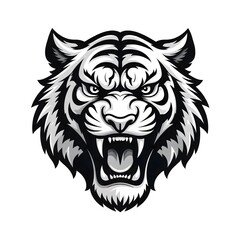 Fototapeta premium illustrasion tiger head mascot simple logo