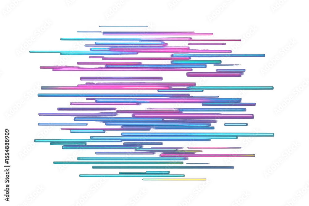 Poster vibrant horizontal lines in various colors create a dynamic visual effect, perfect for technology or