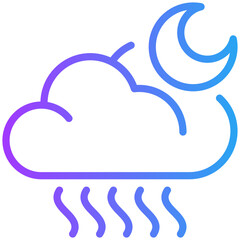 Foggy night for weather, website, application, printing, document, poster design, etc