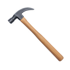High-Quality Hammer with Wooden Handle, Ideal for Construction and DIY Projects in Various Settings Transparent background or png