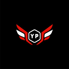 YP Initials Vektor Stok Otomotif Logo Design