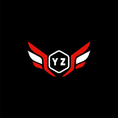 YZ Initials Vektor Stok Otomotif Logo Design