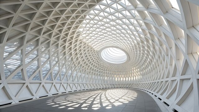 Modern Geometric Architecture Interior Skylight Light Pattern - Powered by Adobe