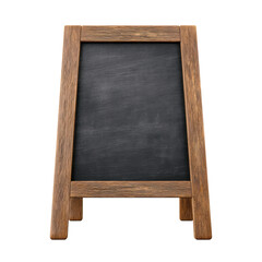 Wooden A-Frame Chalkboard Stand Perfect for Cafes, Restaurants, and Events with Blank Surface for Custom Messages Transparent background or png