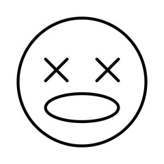 Obraz premium Shape Tired Emoji